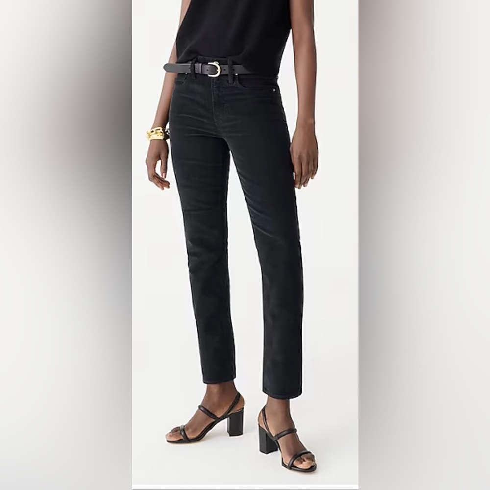 J.Crew Corduroy 9" Vintage Straight Pants Black Size 28